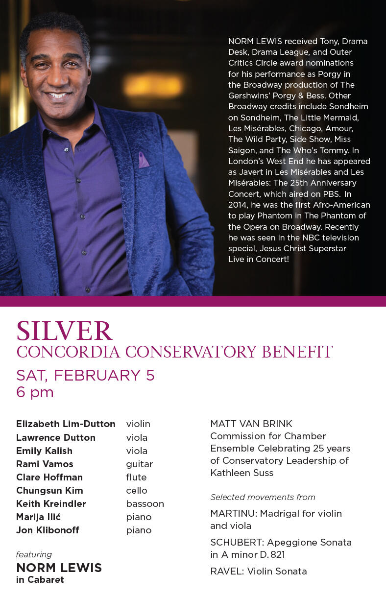 Concordia Conservatory, Benefit, Silver, Bronxville